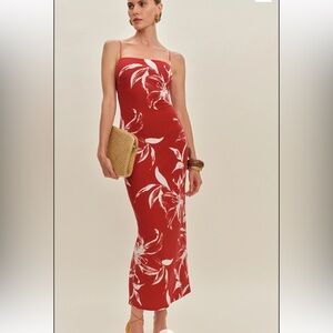Reformation Elise Knit Dress in Tahitian Lily
